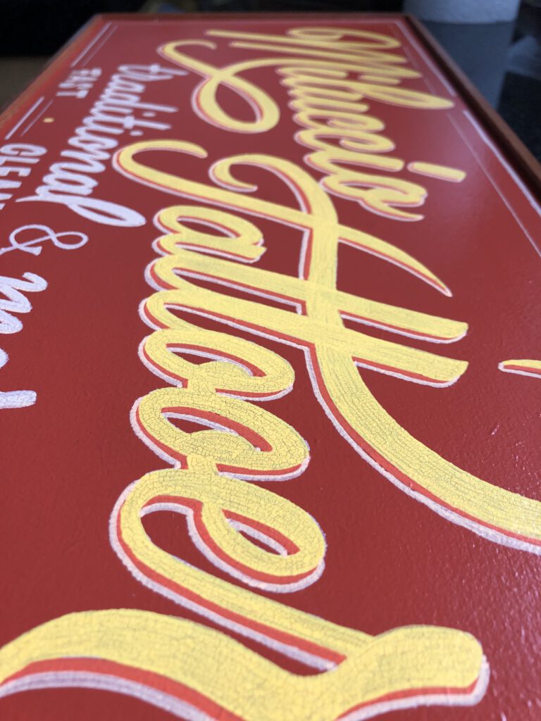 Signpainting detail shot