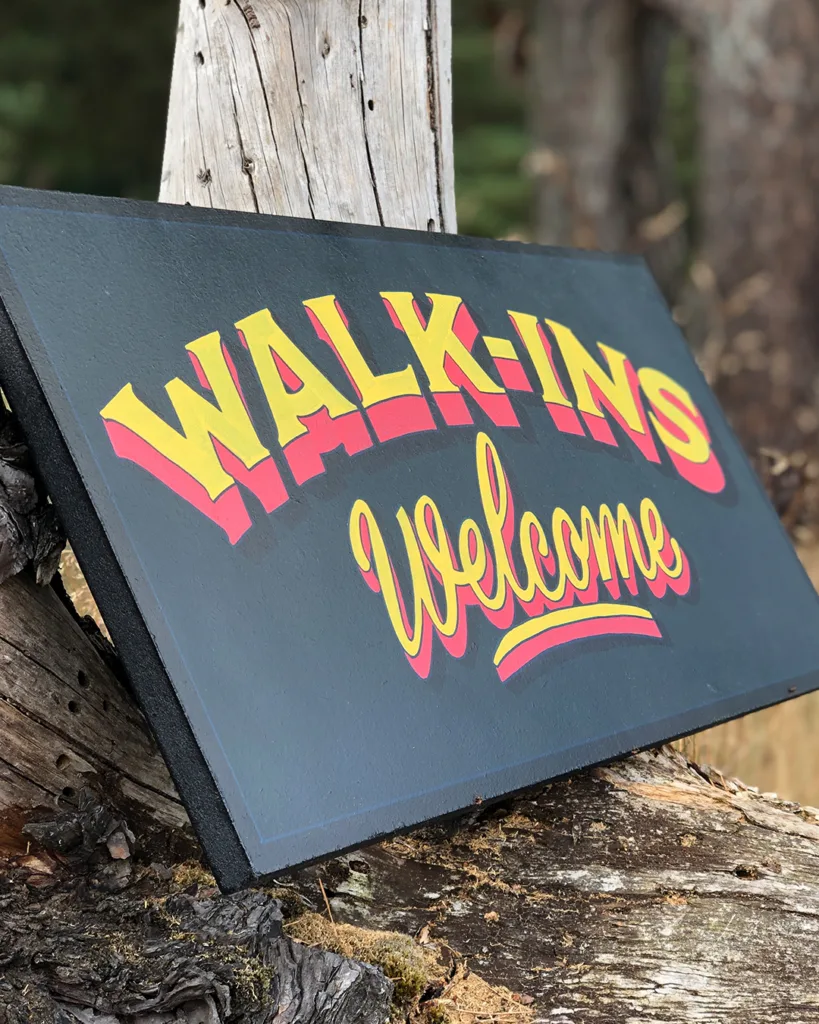 Walk-ins welcome signpainting, sign voor je shop