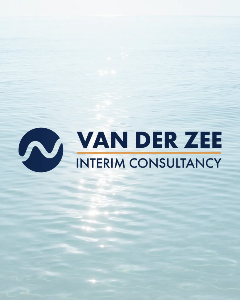Logo ontworpen voor Van der Zee Interim Consultancy, specialist in verzuimmanagement en interim ondersteuning voor werkgevers.